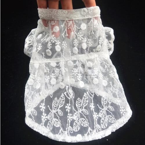 Summer Dog Dress Lace Shirt Chihuahua Cat Yorkshire Pomeranian maltese Poodle Bichon Schnauzer Corgi Pug French Bulldog Clothes