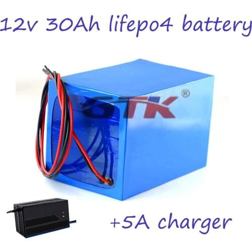 Deep cycle batteries 12V 30Ah lifepo4 lithium iron solar battery pack high power for accu bateria 12v 30ah akku bateria pack