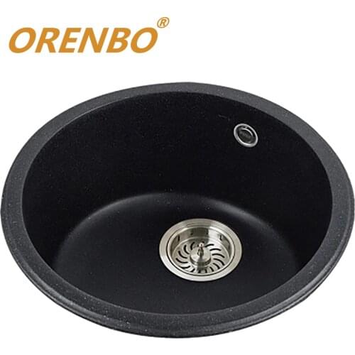 ORENBO Quartz Kitchen sink Kitchen Faucet Mixer single bowl vegetable/fruit washing sink