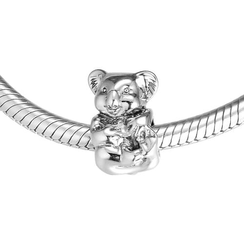Fits For Pandora Bracelets Koala Charms 100% 925 Sterling Silver Beads Free Shipping