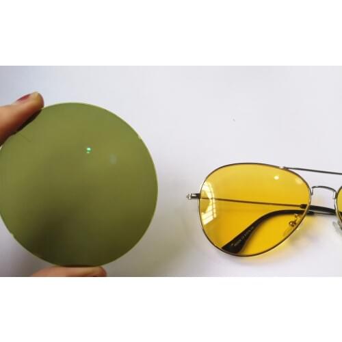 1.49 Professional night vision Polarized lens yellow-green color can do prescription glasses