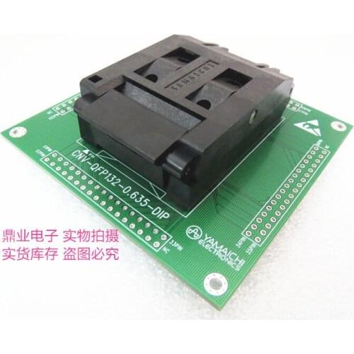 Clamshell IC51-1324-892 QFP132 with PCB 0.635MM IC Burning seat Adapter testing seat Test Socket test bench in the stock