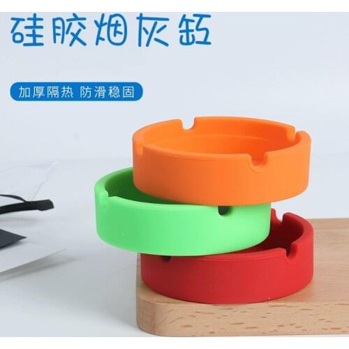 Silicone Gel Ashtray High Quality Circular Ashtray New Smoke Convenient Cigarette Case Drop Creative Ashtrays Fashion Home