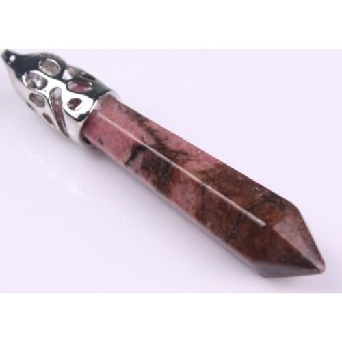 Druzy Mixed Color Natural Stone Gem-stone Hexagonal Point Healing Pendants 3pcs/lot For men women Picture Purple Aventurine