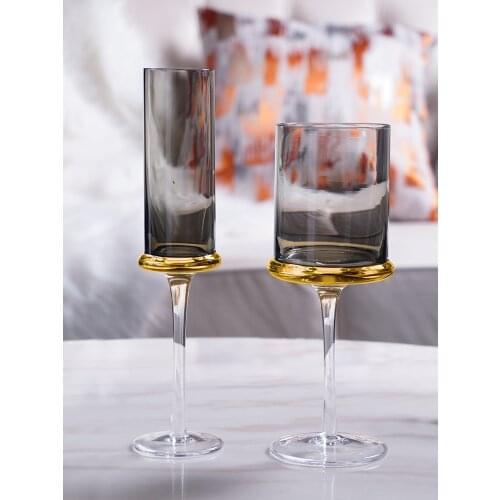 Modern minimalist light luxury thin tall glass red wine glass champagne glass home wine glass goblet decoration ornaments