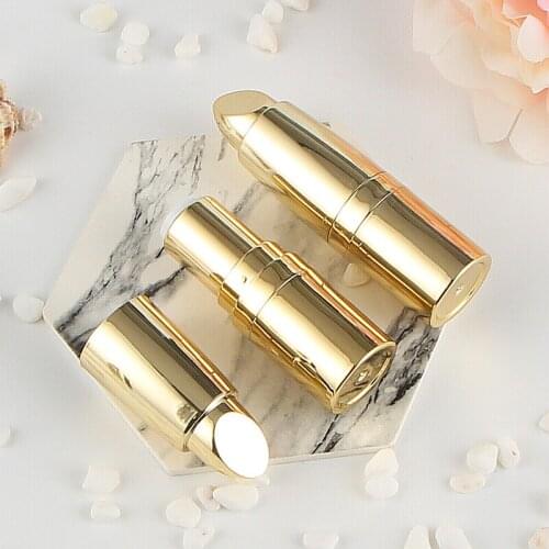12.1mm DIY Lip Balm Tubes Homemade Batom Beauty Luxury Gold Lipstick Containers Empty Cosmetic Tool Travel Bottle 20pcs/lot