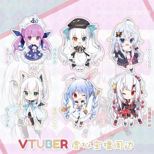 Vtuber YouTuber Hololive Hoshimachi Suisei Luna Noel Uruha Rushia Acrylic Figure Keychain Bags Pendant Anime Keyring Gift