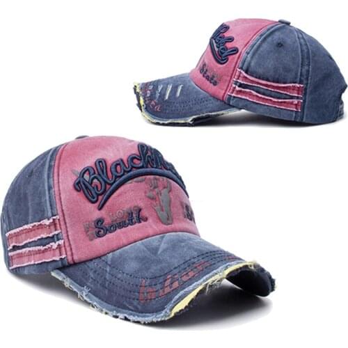 Womens Summer Hat Snapback Washed Denim Embroidery Mens Baseball Cap Pop Mens Cap with Hip-Hop Caps Sunscreen Dad Hat