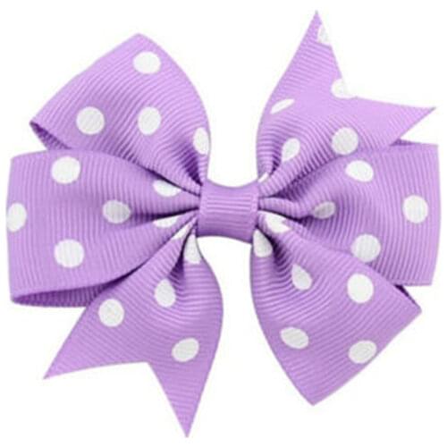 NEW 8*8 Boutique Hair Bow Multi-Colors Polka Dot bowknot With Hair Clips Pins Grosgrain Ribbon Headwear Hair Accessories