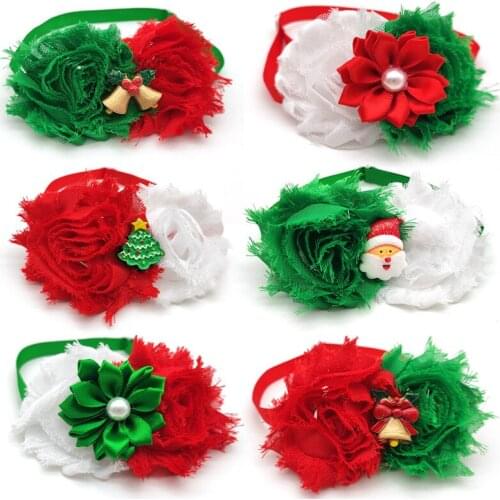 20/50 Pc New Flower Design Christmas Party Puppy Dog Grooming Accessories Cat Dog Bow Tie Necktie Xmas Decoration Dog Bows Tie