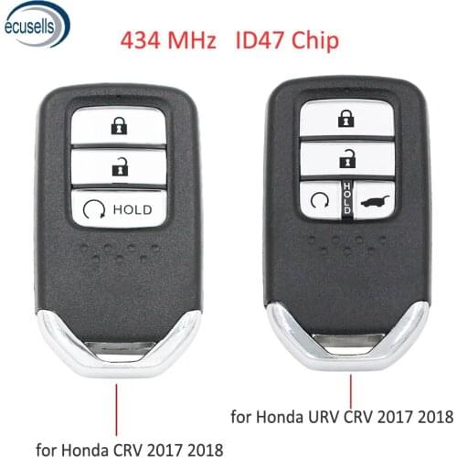 3/4 Button Smart Remote Key Fob 434MHz 47 Chip for Honda URV CRV 2017-2018