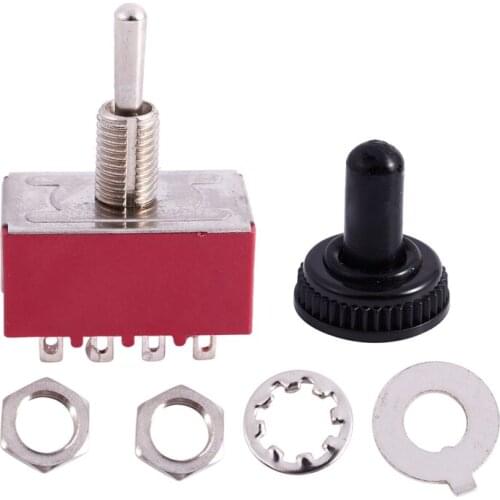 AC 250V 2A 125V 6A on/off/on 4PDT Toggle Switch with Waterproof Boot