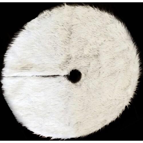 White Plush Christmas Tree Skirt Faux Fur Carpet Xmas Tree Decorations