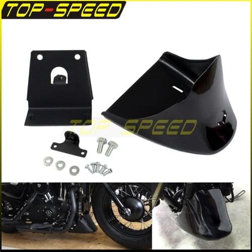 Gloss Black Front Bottom Spoiler Mudguard Air Dam Chin Fairing For Harley Sportster XL1200C XL1200CX XL1200NS 2018-2020 XL1200X