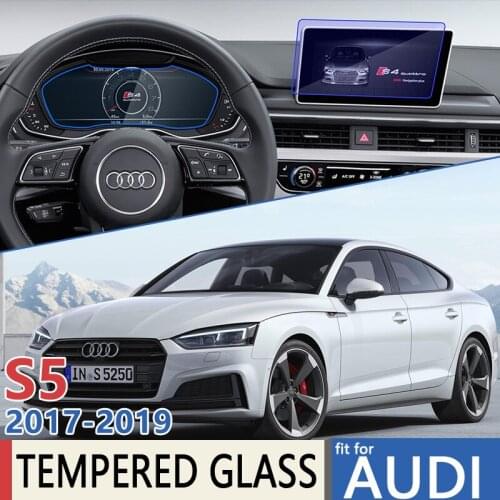 For Audi S5 RS5 B9 MK3 2017 2018 2019 Navigation Instrument Film Full Perfect Fit Screen Protector Tempered Glass Accessories