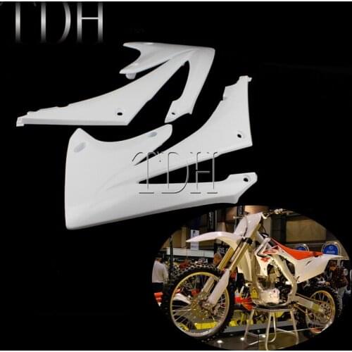 For Honda CRF450R CRF250R 2009-13 Supermoto Dirt Bike Radiator Shroud MX Enduro Side Panel Frame Guard Protector Cover Motocross