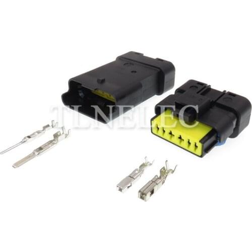 FCI 6 Pin Way Male Female Waterproof Sensor Connector Citroen Peugeot Throttle Pump Plug 211PL069S0049 211PC069S0049