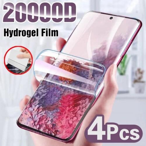 4Pcs Hydrogel Film on the Screen Protector For Samsung Galaxy S21 S20 S10 Ultra S10E S20FE Note 20 10Plus Screen Protector