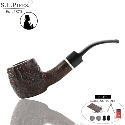 Ru- New Design Tobacco Pipe Smoking Pipe Ebony Wood Smoking Pipe With Gift Box and Accessories