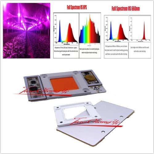 Hot NEW 220VAC High Power 50W led chip built In driver 380NM-840NM Full Spectrum LED