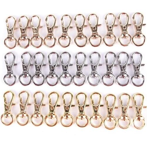10Pcs Metal HIgh Quality Carabiner Mini Rotatable Buckle Hook Lobster Key Chain