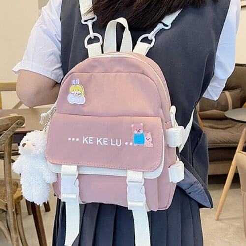 Cute School Backpack Women Waterproof Nylon Rucksack Female Student Back Pack Korean Style Bagpack Ladies Small Backpack Mochila