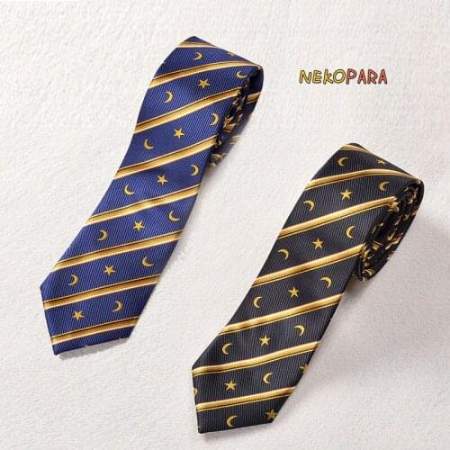 New Star and Moon Bow Tie Cute Japanese School Girls JK Uniform Student Printing Bowknot Lolita Necktie