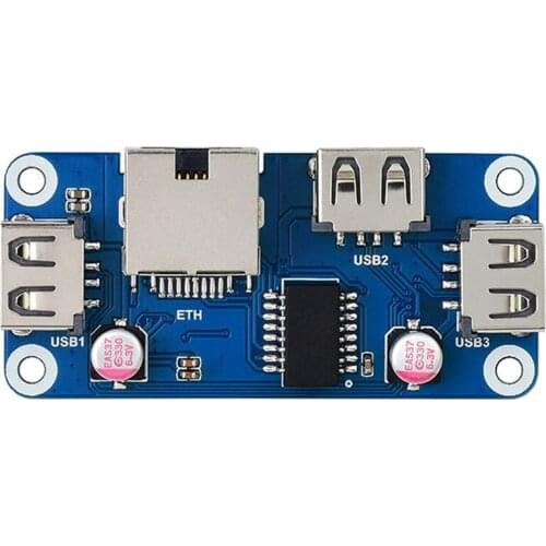Waveshare USB 2.0 RJ45 Fast Ethernet Hub Module HAT Interface Shield Expansion Board for Raspberry Pi Zero W WH