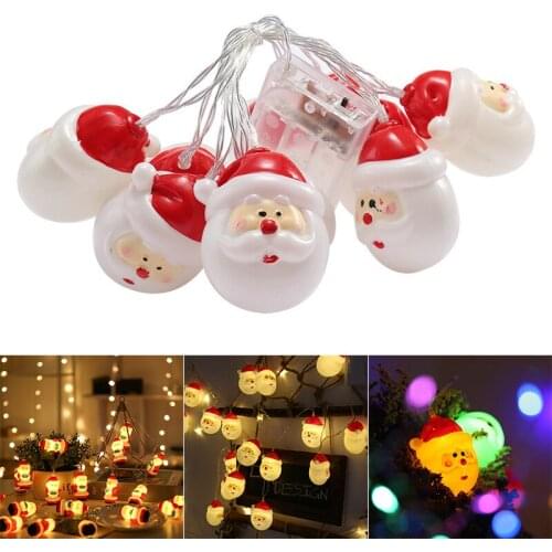 Newly Christmas LED Fairy Strings Lights Santa Clause Indoor Outdoor Decorative Lamp