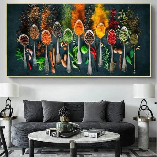 Herbs and Spices for Cooking Canvas Art Posters And Prints Kitchen theme Canvas Paintings On the Wall Art Pictures Cuadros Decor