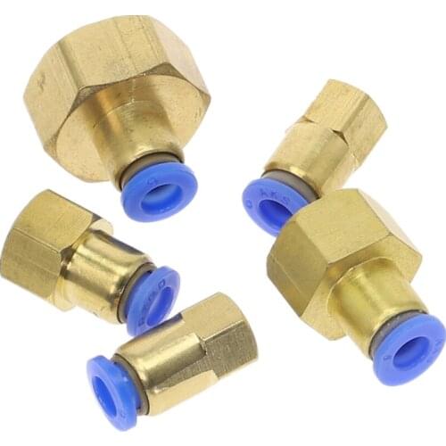 Air Pipe Fitting 10mm 12mm 8mm 6mm Hose Tube 1/8" 3/8" 1/2" BSP 1/4" Female Thread Brass Pneumatic Connector Quick Joint Fitting