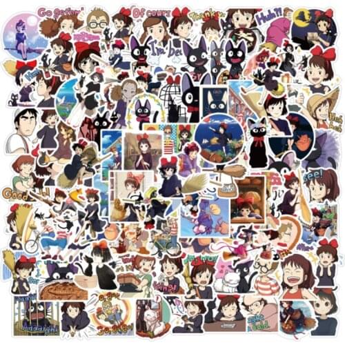 10/30/50/100Pcs Anime Witchs Delivery Service For Snowboard Laptop Luggage Fridge Car- Styling Vinyl Decal Home Decor Stickers