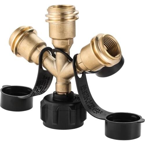 3 Way Propane Tank Splitter QCC1 Type Rv or Home Propane Hose Adapter