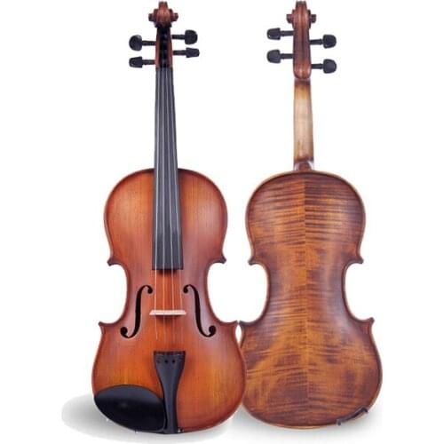 4/4 3/4 Violin Natural Acoustic Wood Spruce Matt Maple Violin Fiddle with Case Handmade Antique Stringed Instrument