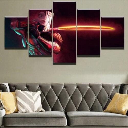 Canvas HD Prints Pictures Wall Art 5 Pieces DotA Painting Game Role Home Decoration Creative Modular Poster Living Room Frame