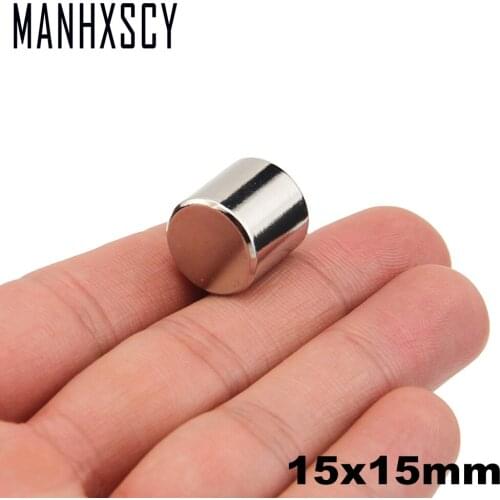 50pcs Neodymium N35 Dia 15mm X 15mm Strong Magnets Tiny Disc NdFeB Rare Earth For Crafts Models Fridge Sticking magnet 15x15mm