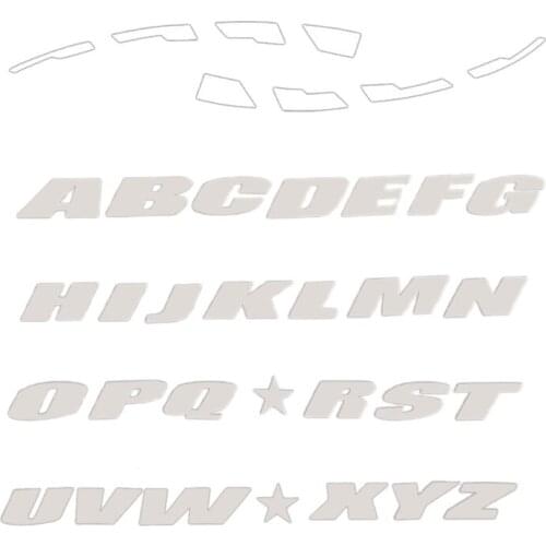 K1KE Car Letter Sticker PVC Universal Auto Styling Wheel Label Universal Fits Motorcycle DIY Free Combination