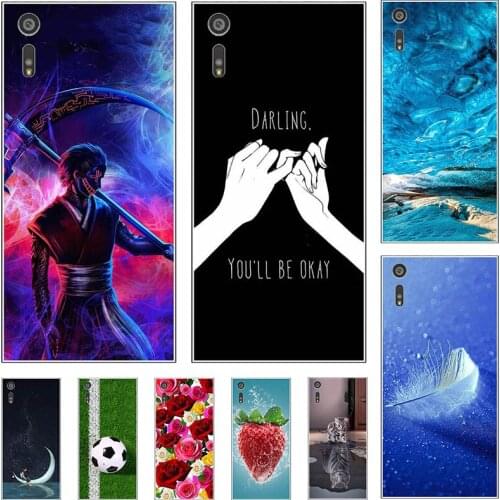 For Sony Xperia XZ F8331 F8332 XR XZS Case Cartoon Pattern Soft TPU Cover Coque Animal Flower Shell