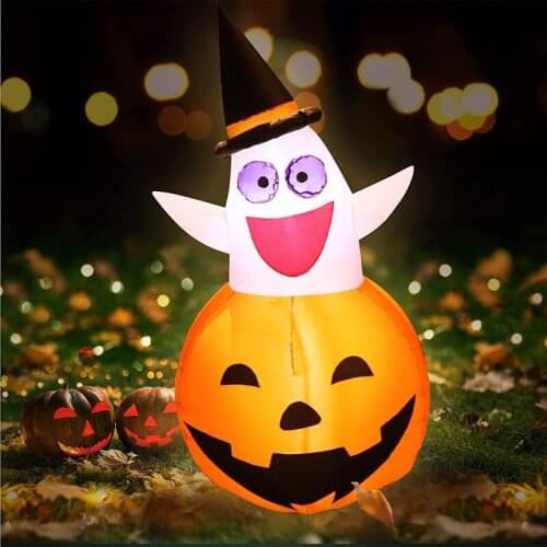 Kids Halloween Inflatable Toys LED Lighted Inflatable Scarecrow in Pumpkin Halloween Party Decorations For Outdoor Indoor Home