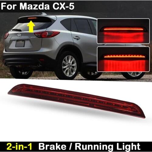 For Mazda CX-5 2013-2015 Red Lens/Clear Lens/Smoked Lens 2-In-1 LED Rear Red Brake Lamp Running Light