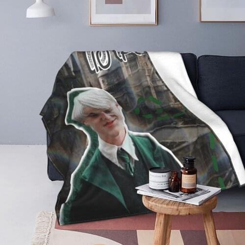 Draco Malfoy Blankets Flannel All Season Death Eeaters Actor Breathable Soft Throw Blankets for Home Travel Bedding Throws