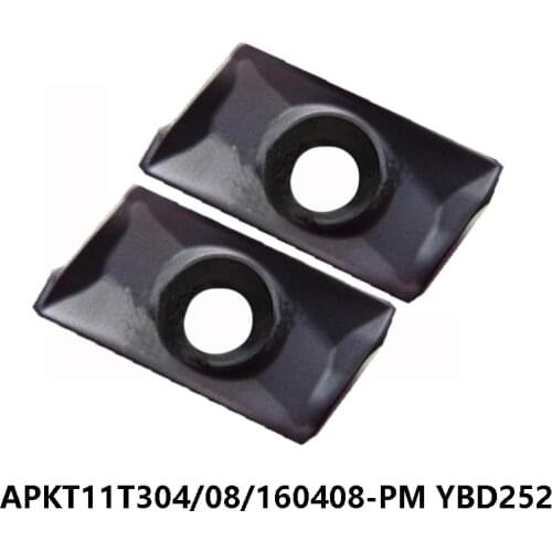 Original APKT11T304-PM APKT11T308-PM APKT160408-PM YBD252 APKT 11T304 11T308 160408 Carbide Inserts Milling Cutter Lathe CNC