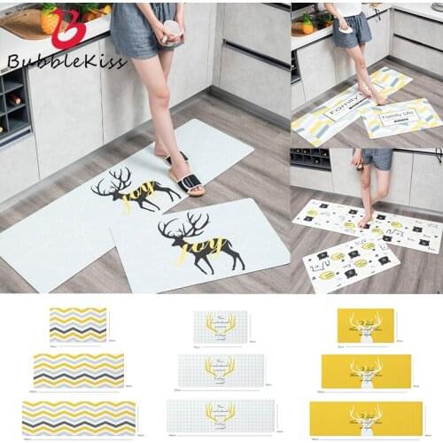Bubble Kiss Nordic Style Home Kitchen Carpet Non-Slip Bathroom Decor Rug Cartoon Pattern Oil-Resistant Kitchen Mat Bedside Rug
