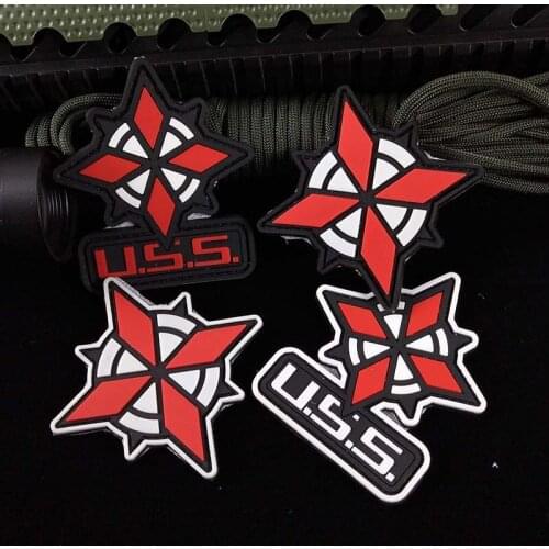 Embroidery HOOK&LOOP PVC umbrella tactics patch army cartoon patches for bag hat badges applique patches for clothing HE-2525