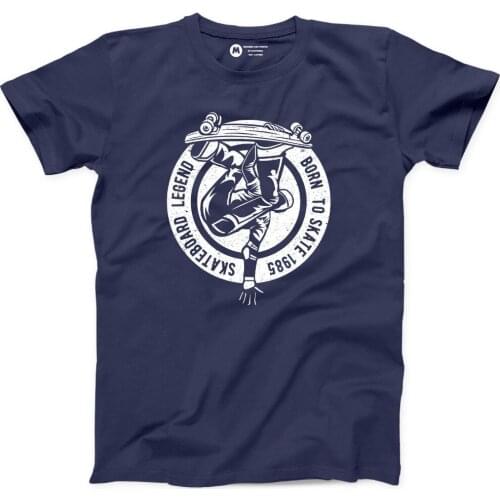 Summer 2019 100% Cotton Normal Born To Skate T-Shirt Skating Funny Skatepark Downhill Graphic Gift Tees Hip Hop Clothes