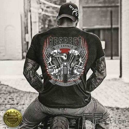 Respect for Bikers Triumph Cafe Racer T-Shirt Summer Cotton Short Sleeve O-Neck Mens T Shirt New S-3XL