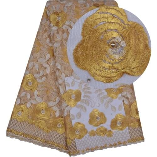 2018 New Arrivals Fashion High Quality Nigerian French Lace African Lace Fabric For Party Dress 5 Yards/Lot Free Shipping 1143