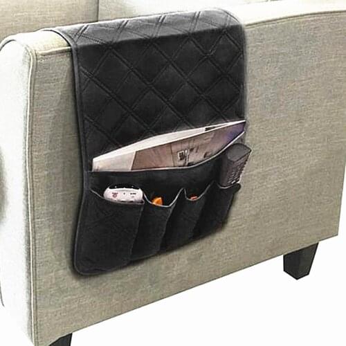 Couch Armrest Organizer Sofa Waterproof Organiser Space Bed Storage Bag TV Remote Control Holder for Book Magazines Pencil