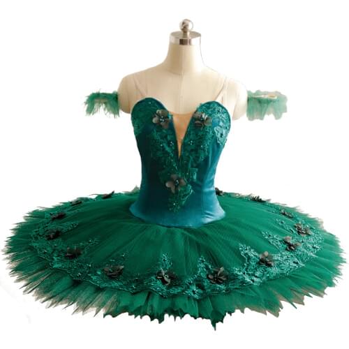Professional ballet costumes nutcracker sleeping beauty Swanilda Coppelia ballet ombre green Fairy of the Green Meadows0074
