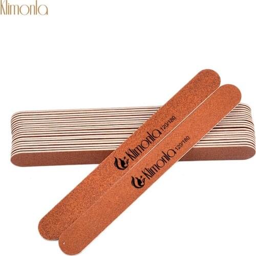 20pcs/lot Nail Sanding File Orange Wood Nail Buffing Polish Blocks Sandpaper Cuticle Remover Manicure Tools for Salon